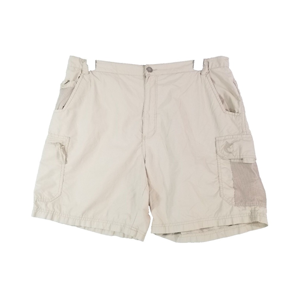 Reel Legends cargo hiking shorts men's XL extra large tan comfort waist outdoor